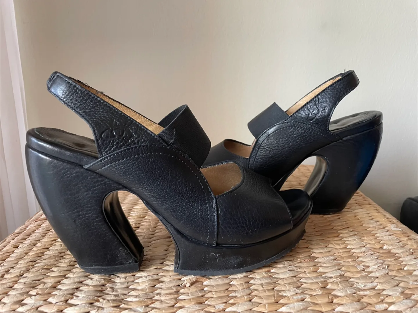 Fluevog Spur Ricasofty Black Heels - Size 8 image indicator(3)