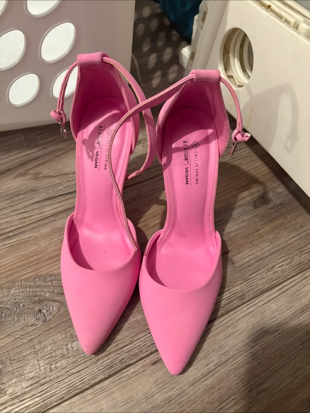 Call It Spring Pink Heels - Size 7 thumbnail