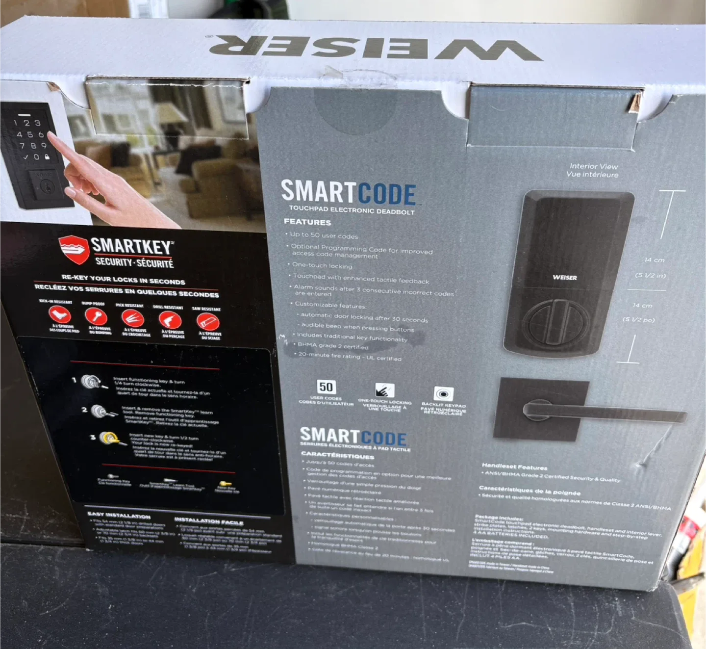 Weiser SmartCode Touchscreen Electronic Deadbolt & Handle Set image indicator(10)