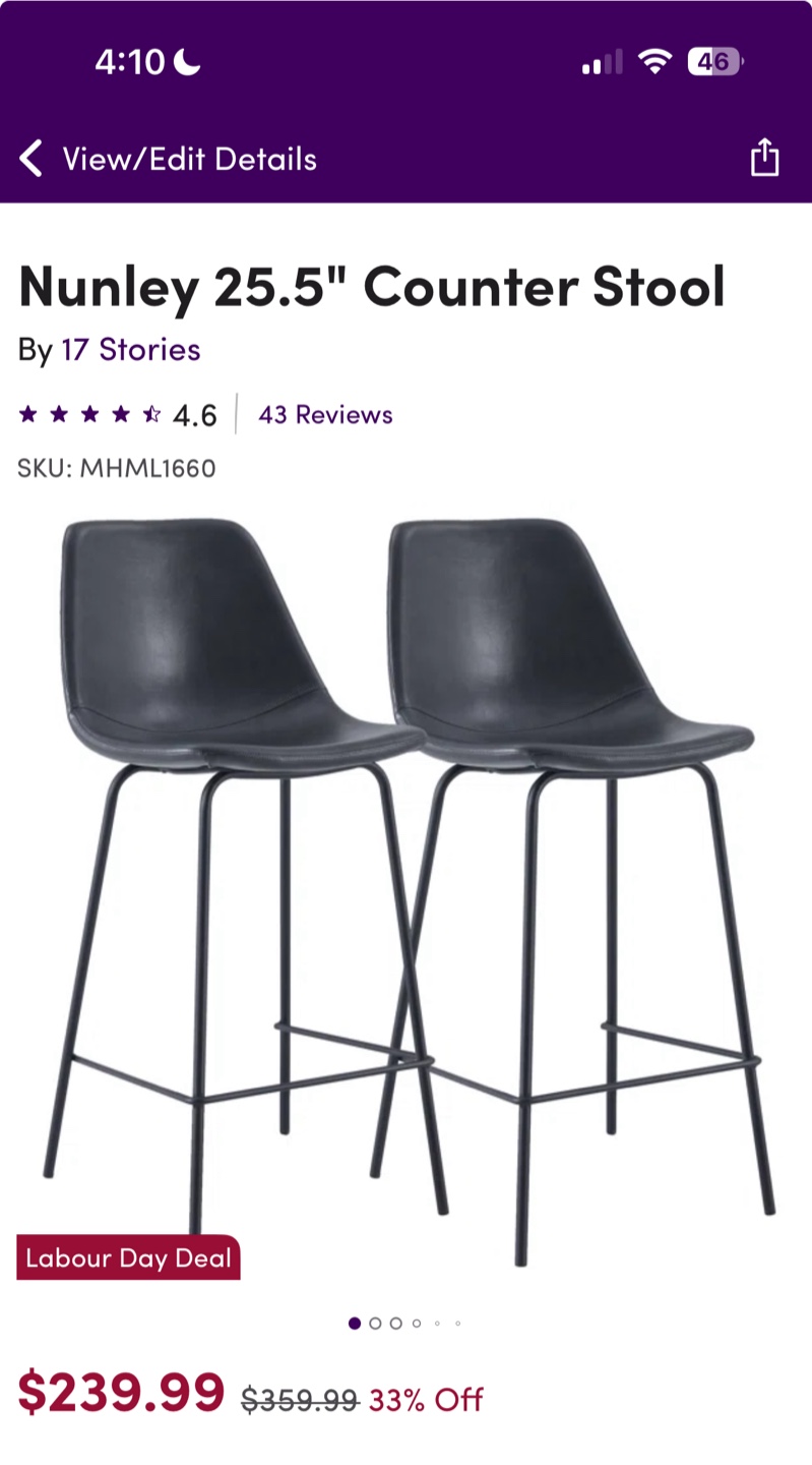 Moving sale - counter/bar stools - photo 2