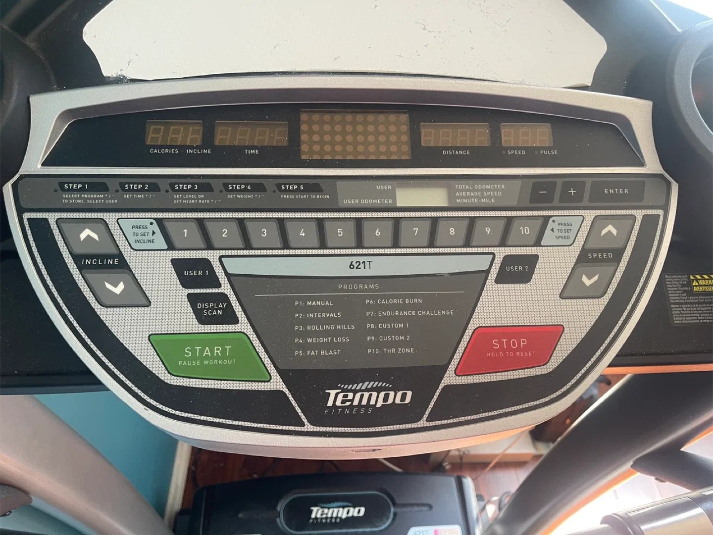 Tempo Fitness 621T Treadmill image indicator(3)