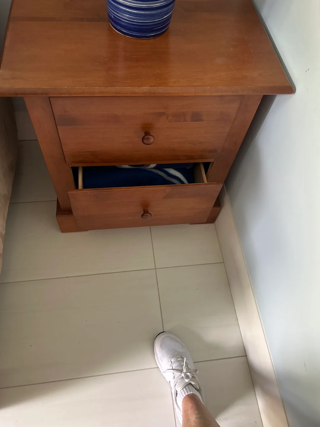 Wooden Bedside Table with Drawers image indicator(3)