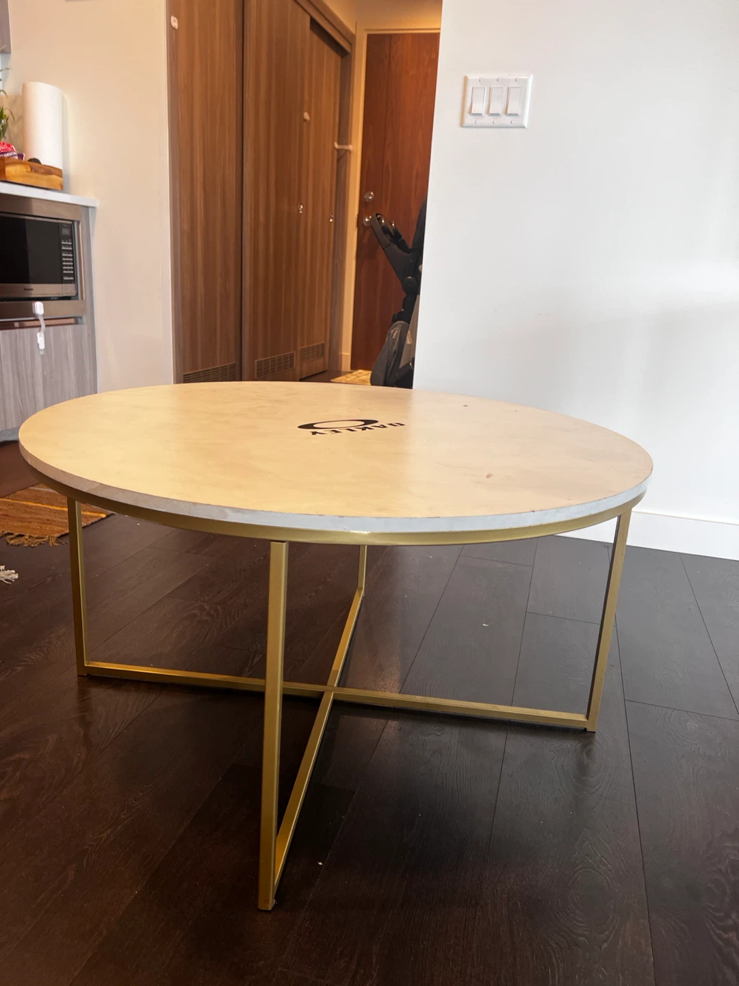 Round Coffee Table - Gold Legs - photo 3