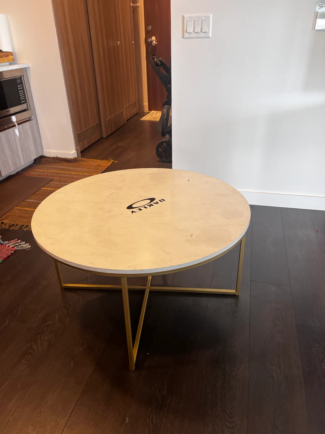 Round Coffee Table - Gold Legs - photo 4