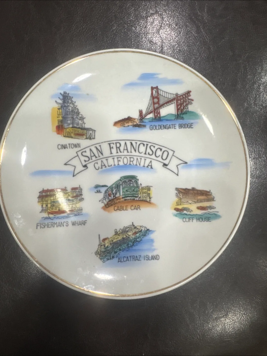 Vintage San Francisco Decorative Plate thumbnail