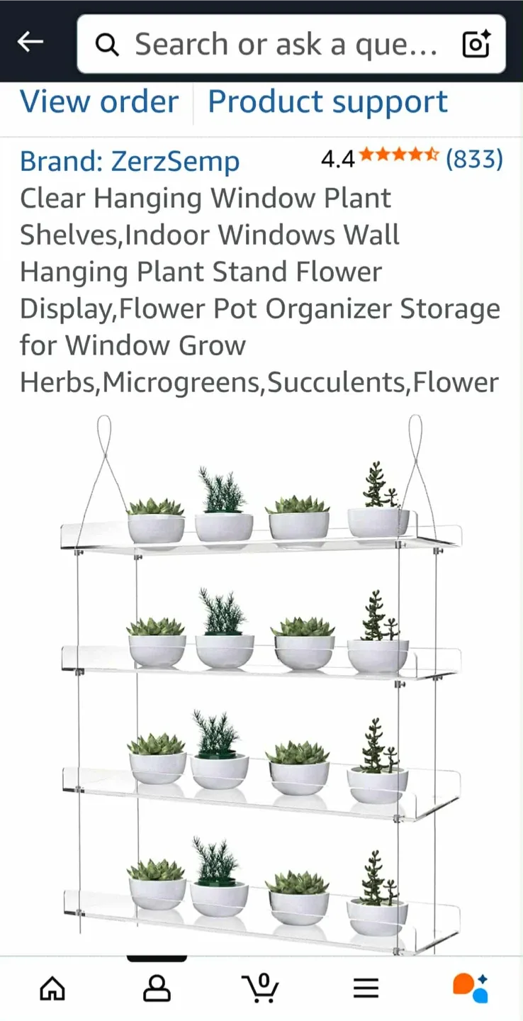 Clear Hanging Window Plant Shelves - ZerzSemp image indicator(6)