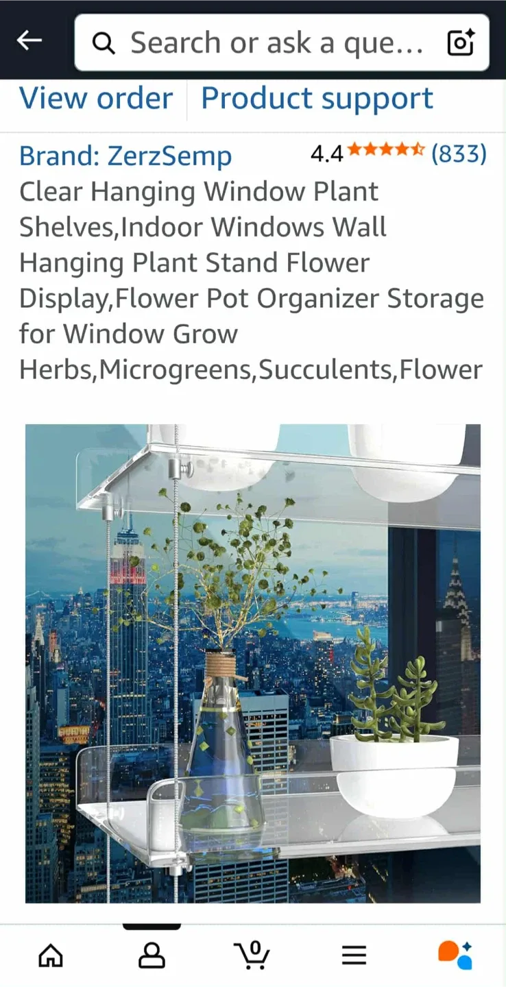 Clear Hanging Window Plant Shelves - ZerzSemp image indicator(4)