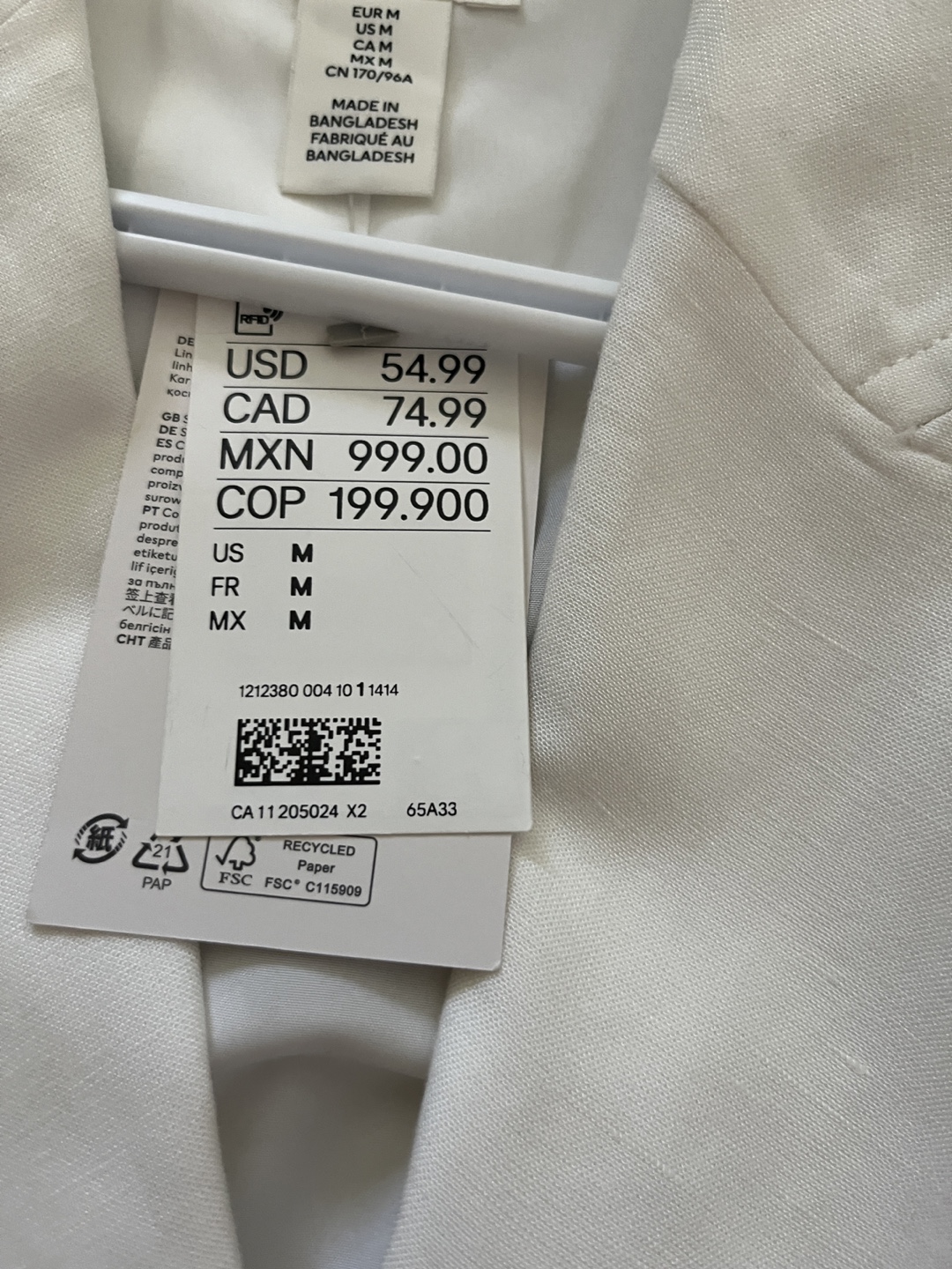 H&M White Sleeveless Blazer Dress - Size M - photo 2