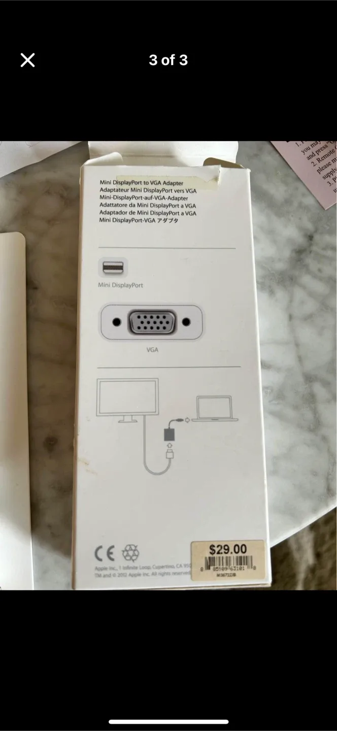 Apple Mini DisplayPort to VGA Adapter - New image indicator(3)