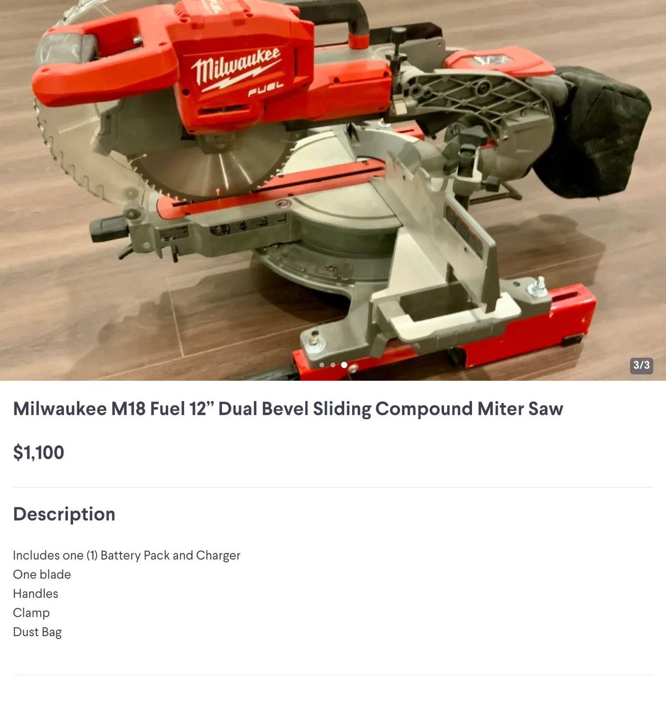 Milwaukee M18 Fuel 12" Dual Bevel Sliding Compound Miter Saw thumbnail