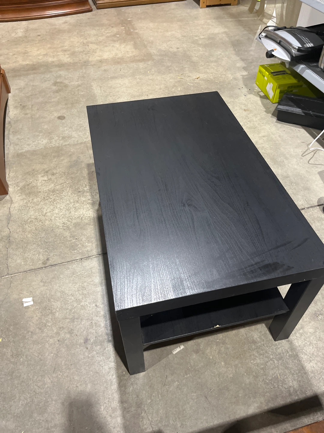 Black Coffee Table with Shelf - photo 3