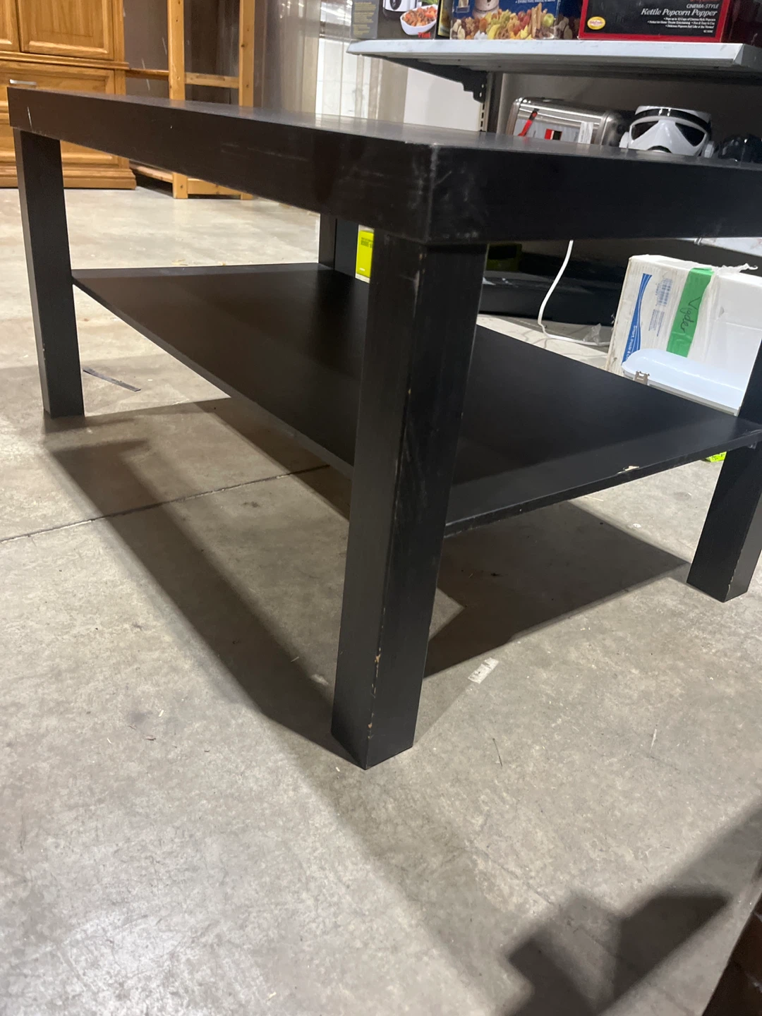 Black Coffee Table with Shelf - photo 4