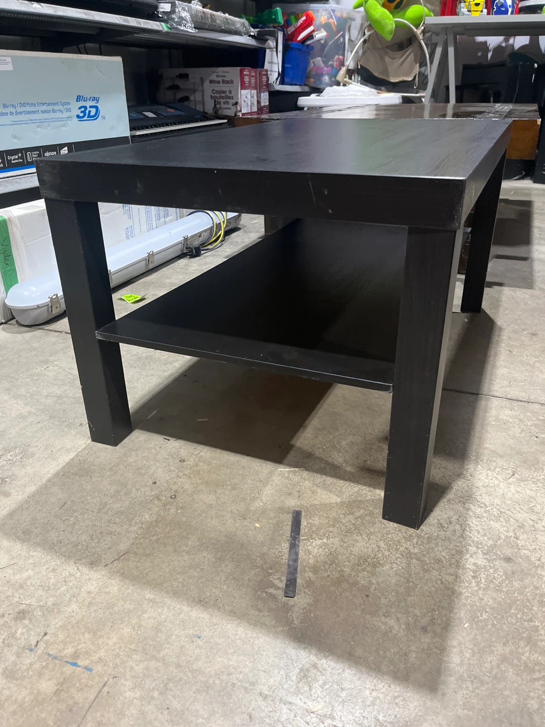 Black Coffee Table with Shelf - photo 2