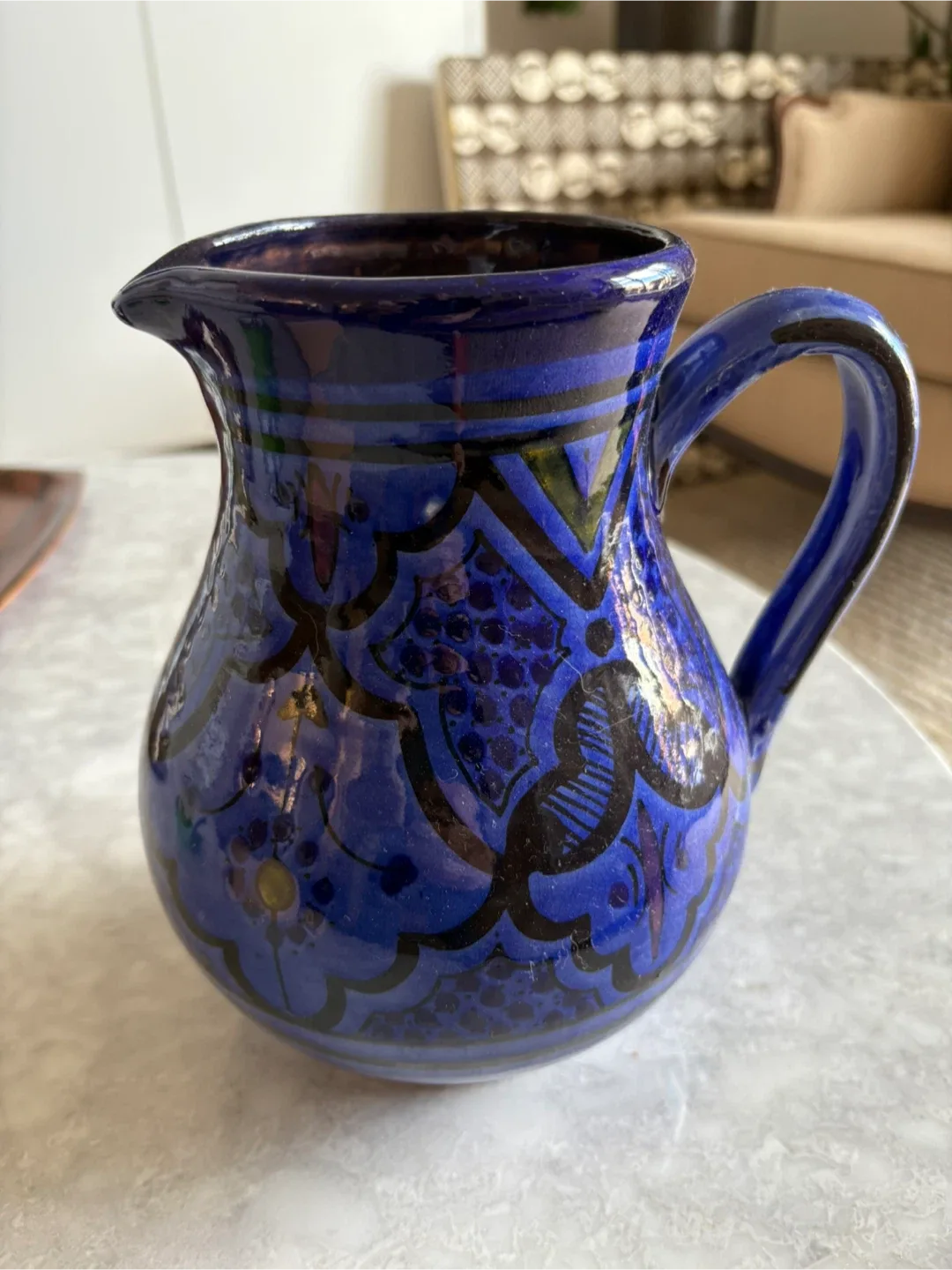 Blue Ceramic Pitcher thumbnail