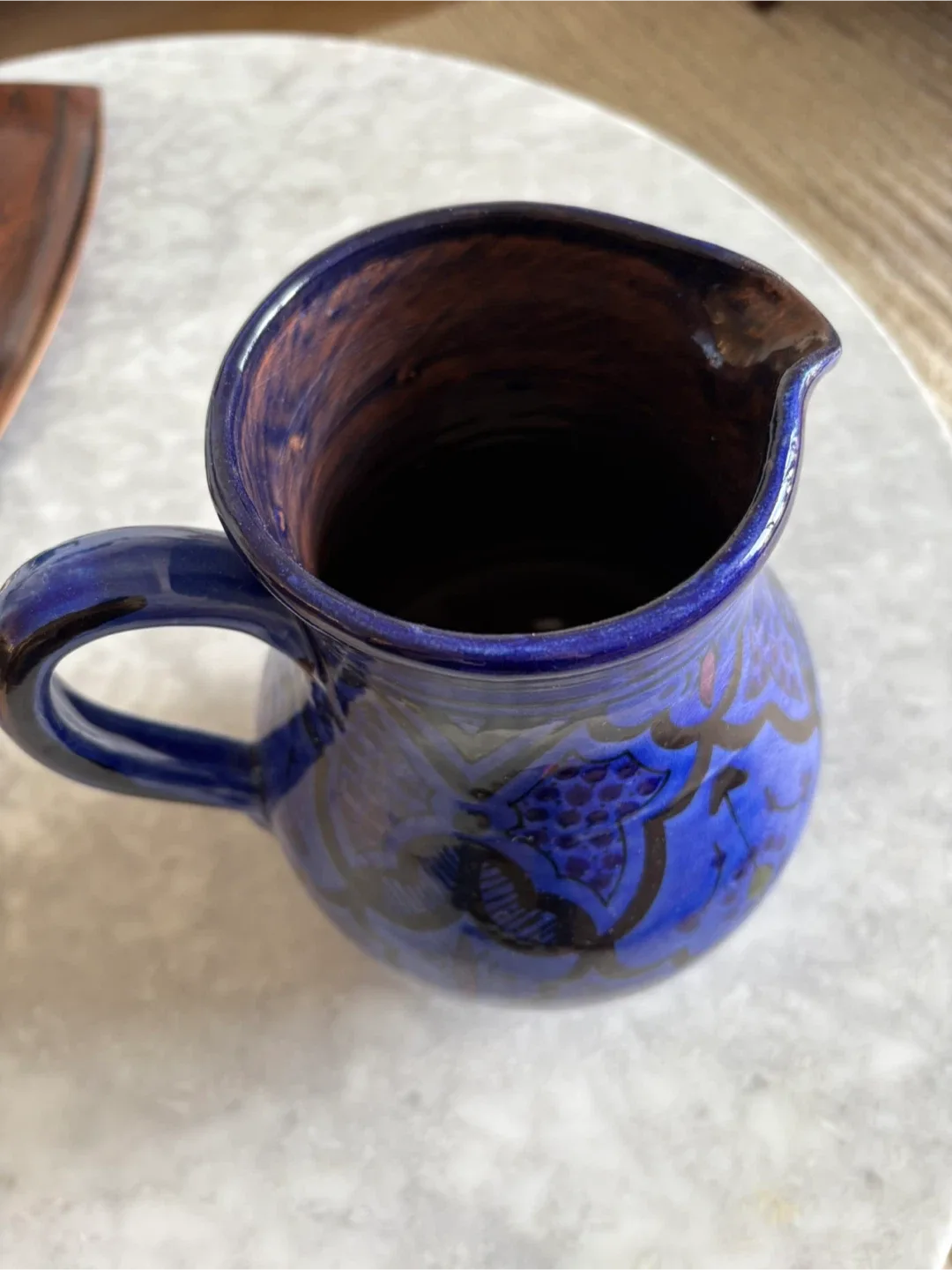Blue Ceramic Pitcher image indicator(3)