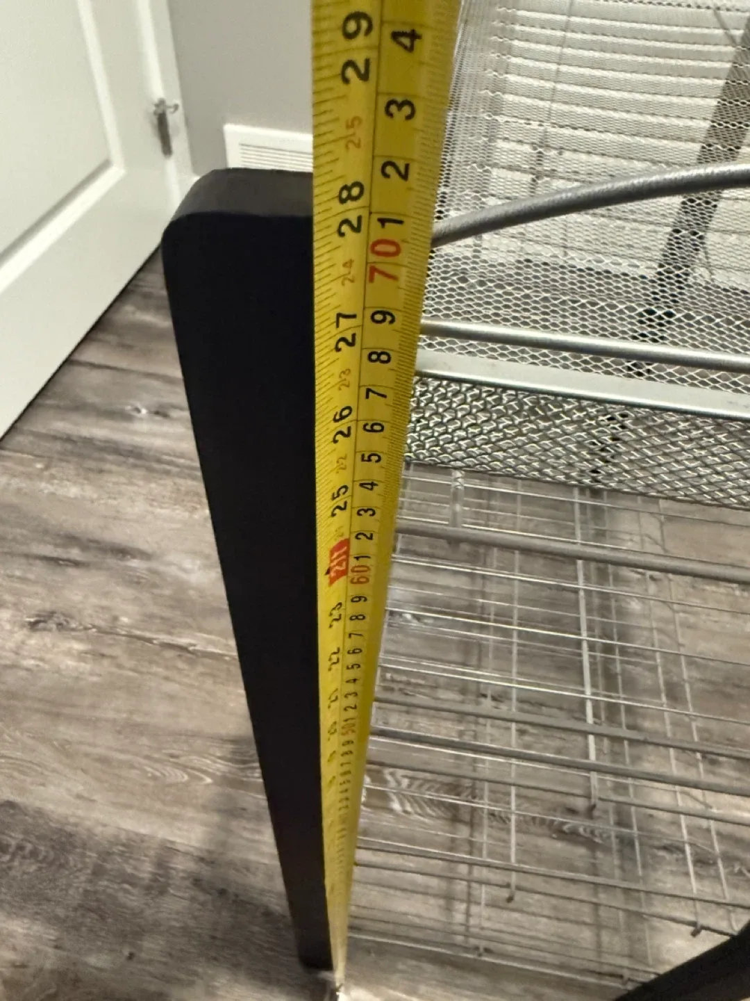 Metal and Wood 4 Tier Wire Storage Shoe Shelf Rack image indicator(5)