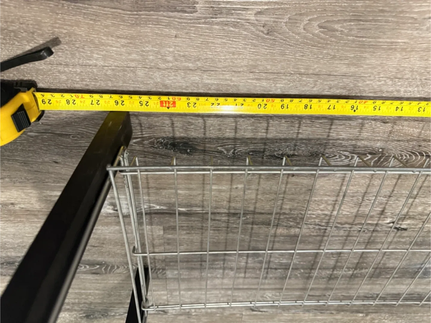 Metal and Wood 4 Tier Wire Storage Shoe Shelf Rack image indicator(3)