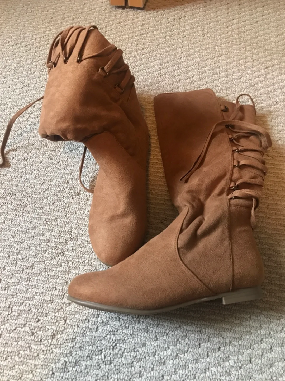 Brown Suede-Like Boots thumbnail