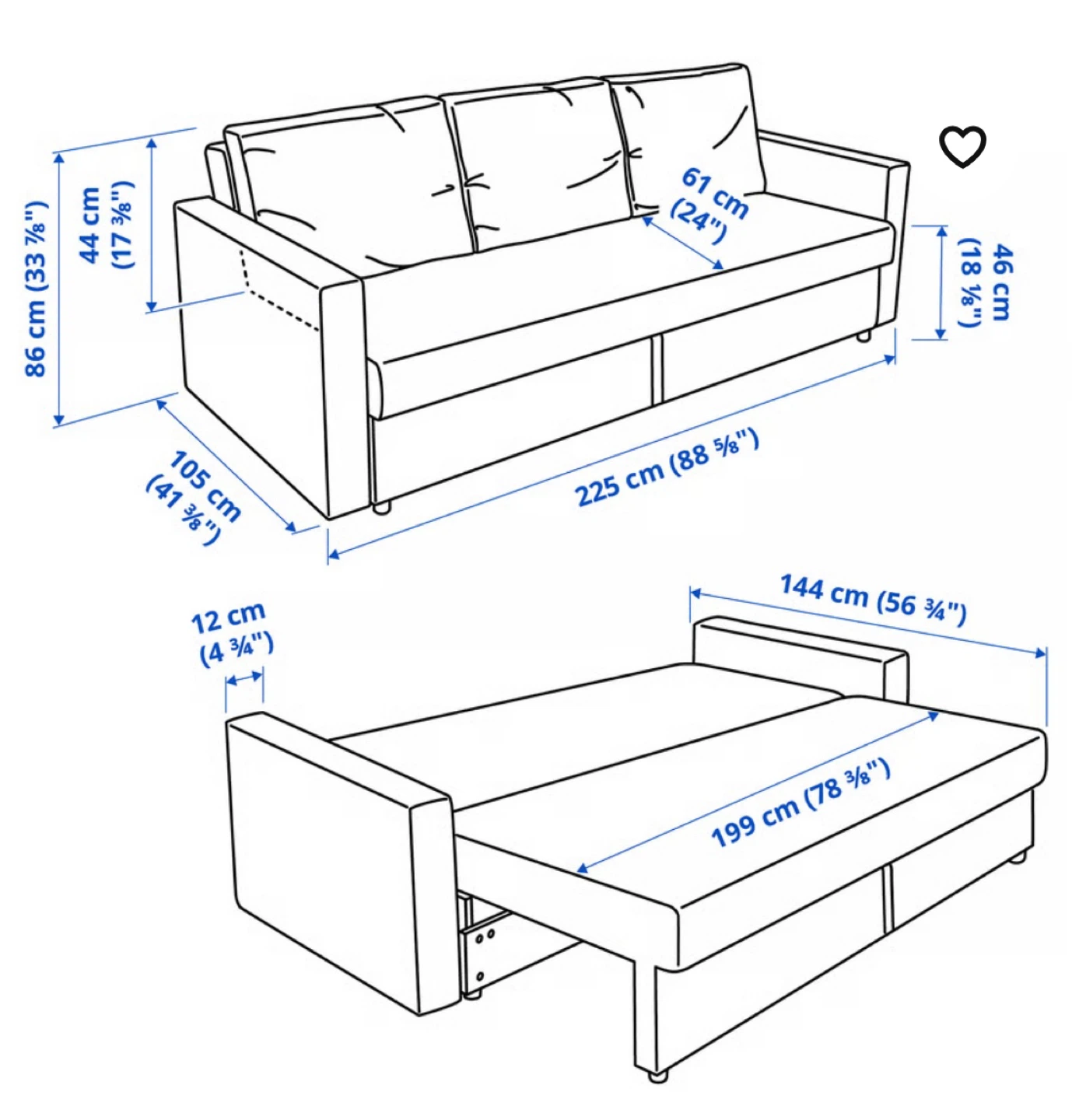 IKEA Friheten Sleeper Sofa - Black - photo 5