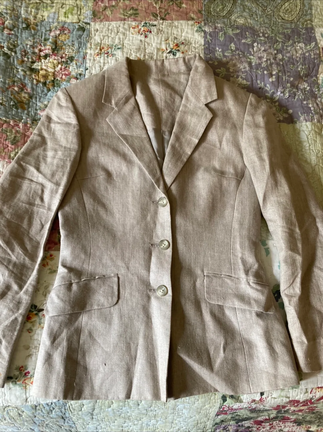 Natural Linen Blazer size 2 - 4 thumbnail