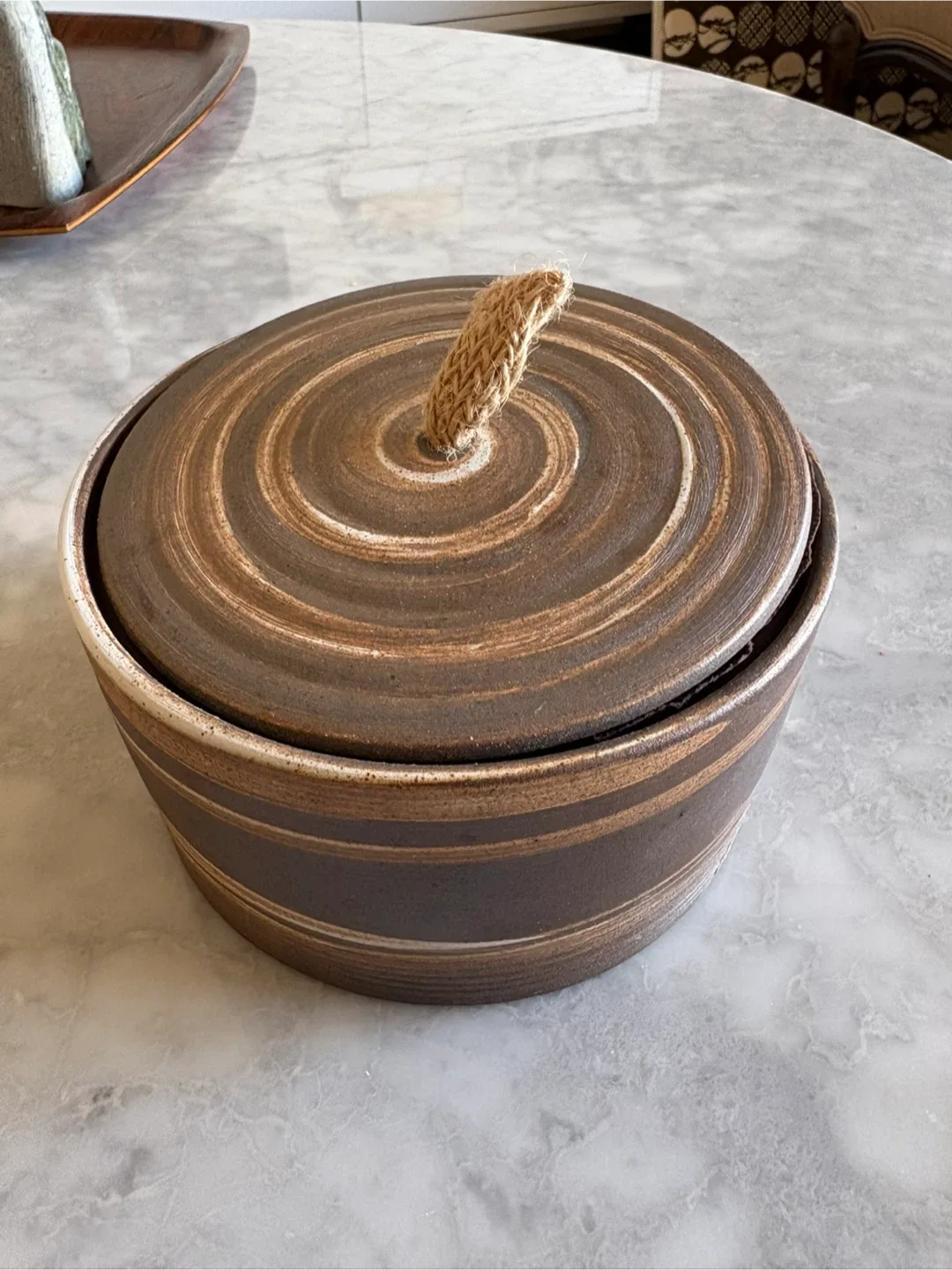 Brown Ceramic Lidded Pot thumbnail