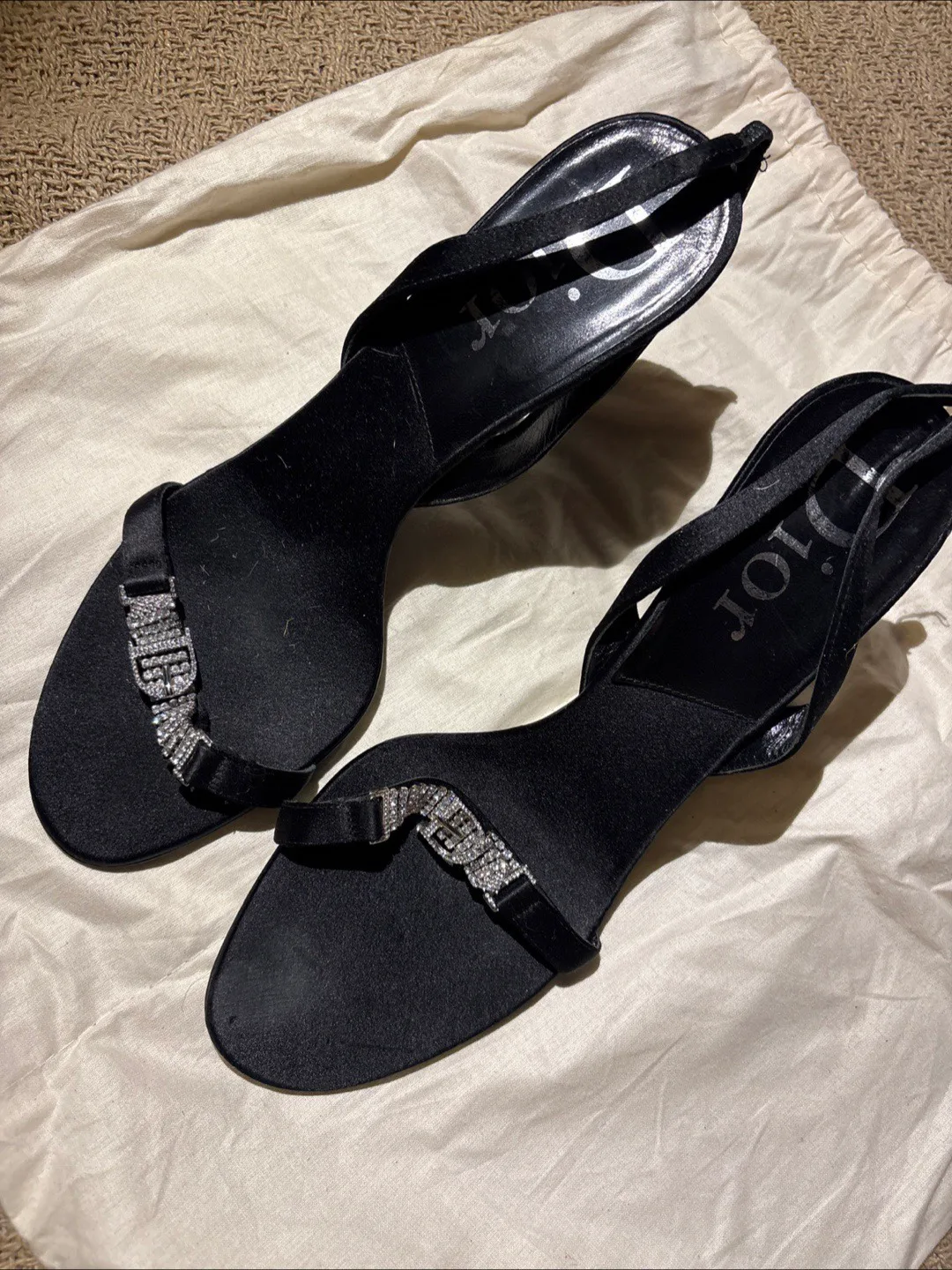 Dior Rhinestone Heel Sandals, Size 40 image indicator(4)