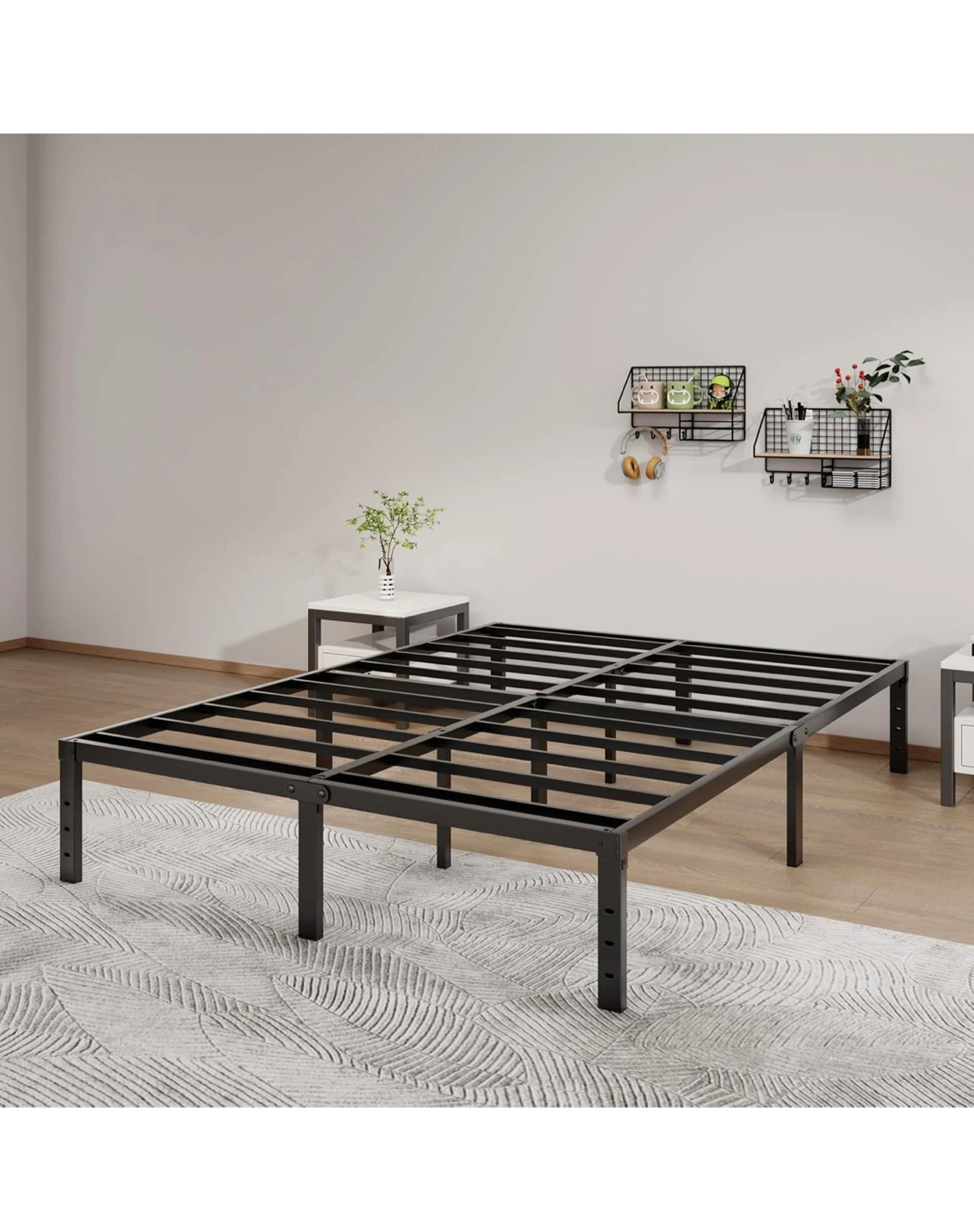 Metal Bed Frame - Black King Size - photo 4