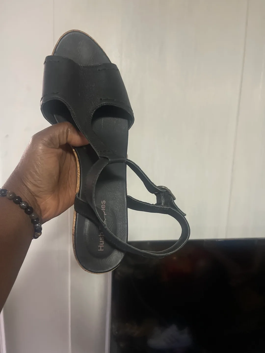 Hush Puppies Black Wedge Sandals image indicator(3)