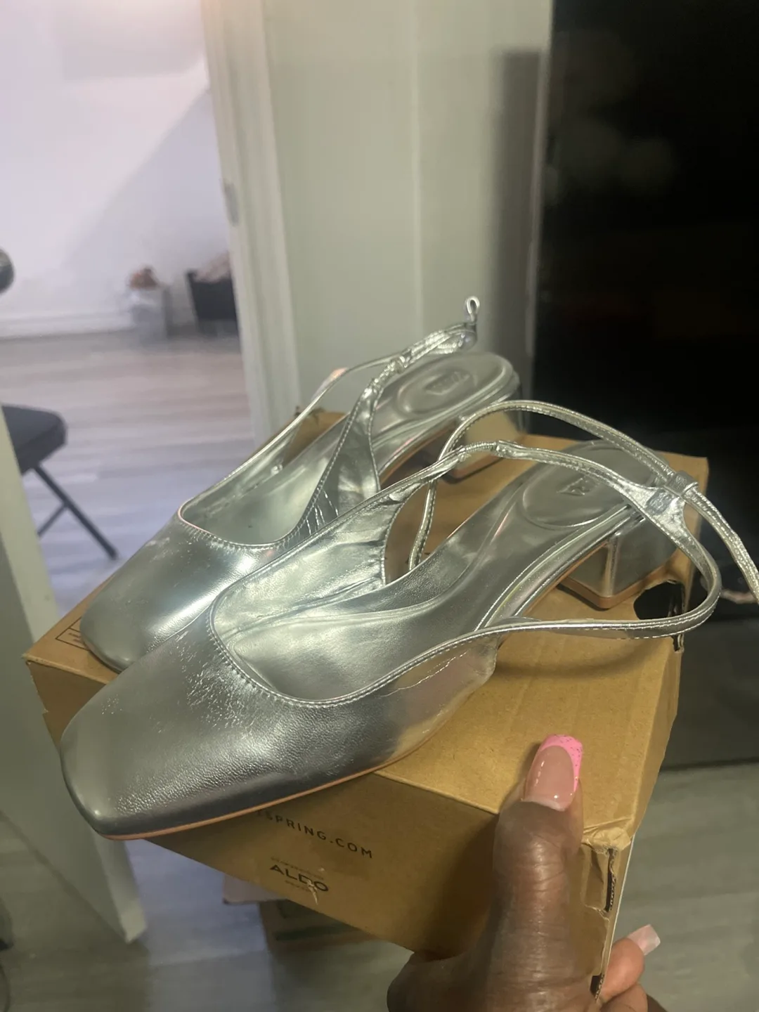 Zara Silver Heels - Size 7 image indicator(2)