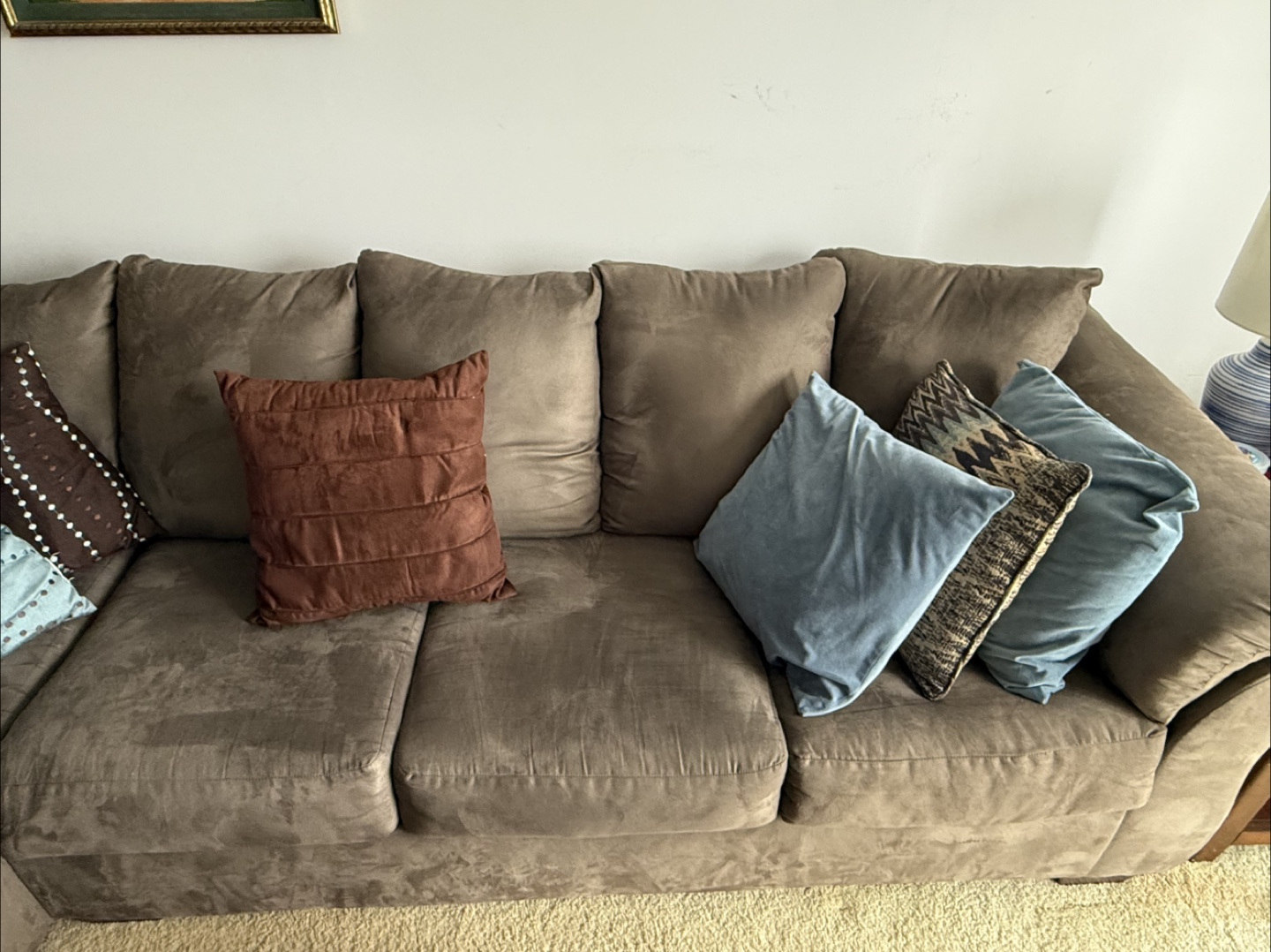Brown Sectional Sofa with Ottoman - photo 5