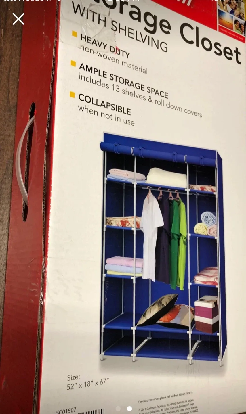 Sunbeam Storage Closet with Shelving - 52" x 18" x 67" image indicator(2)