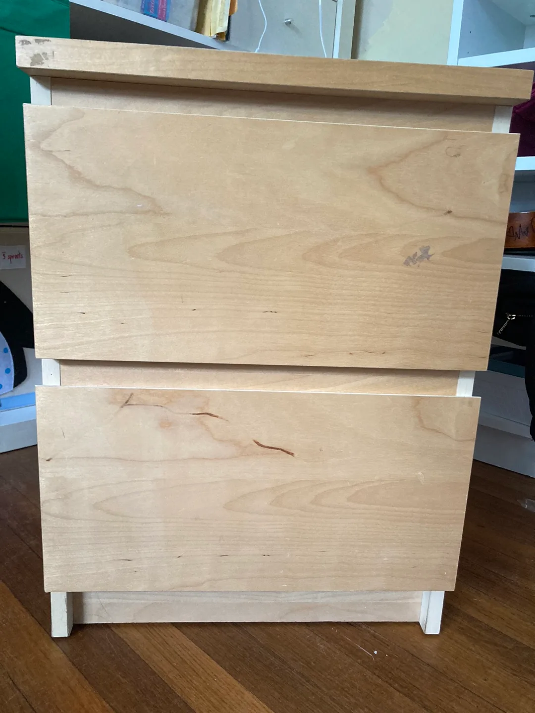 Wooden 2-Drawer Side Table image indicator(2)