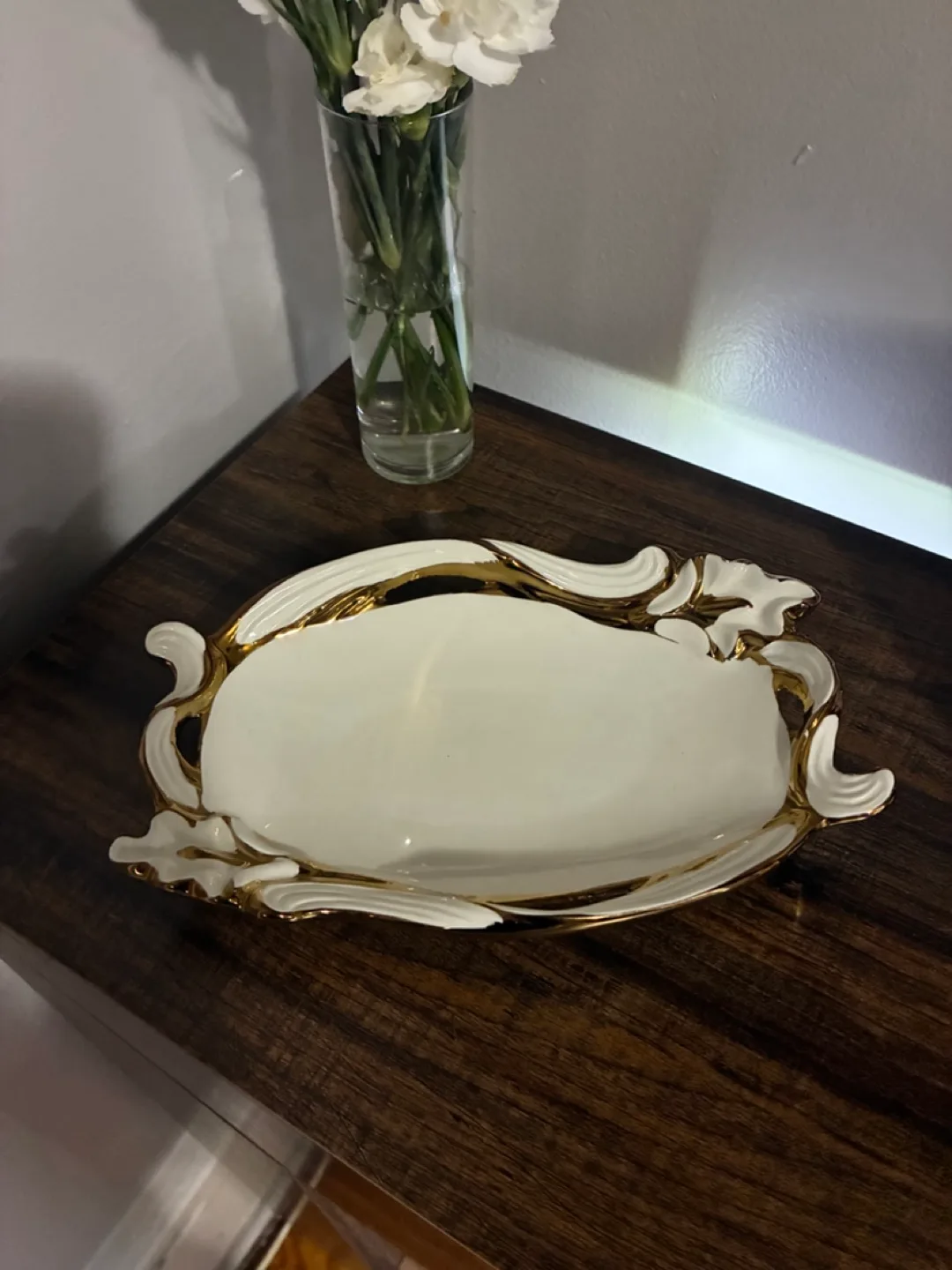 Decorative White and Gold Tray thumbnail
