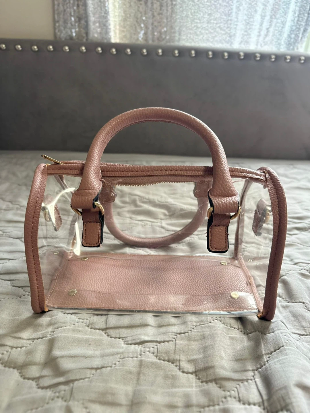 Sequin Clutch & Clear Pink Mini Bag Set - photo 3