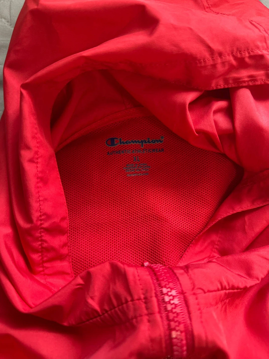 Champion Red & Black Windbreaker Jacket - Size XL - photo 3