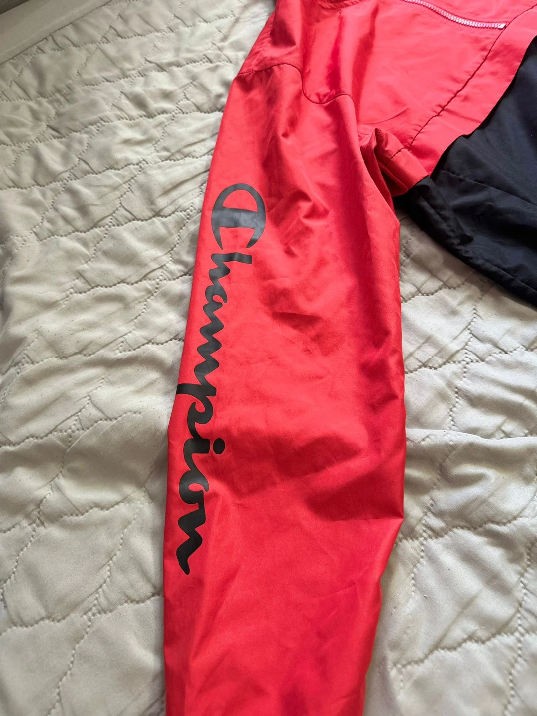 Champion Red & Black Windbreaker Jacket - Size XL - photo 2