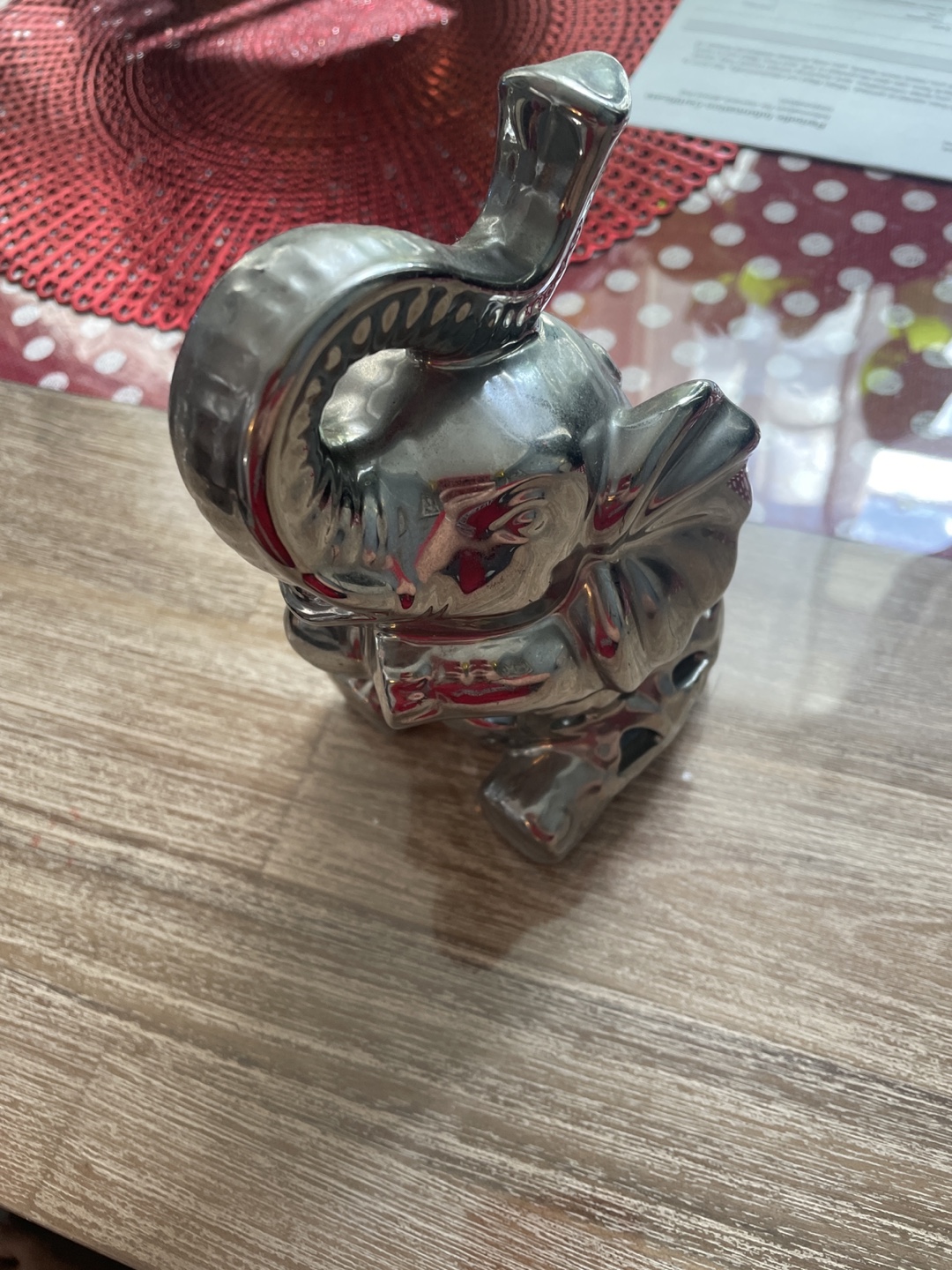 Silver Elephant Potpourri Figurine