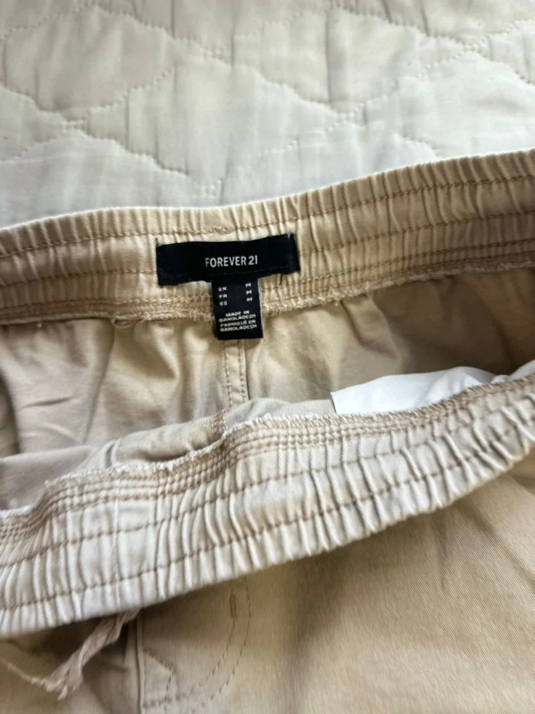 Forever 21 Beige Cargo Pants - Size M image indicator(3)