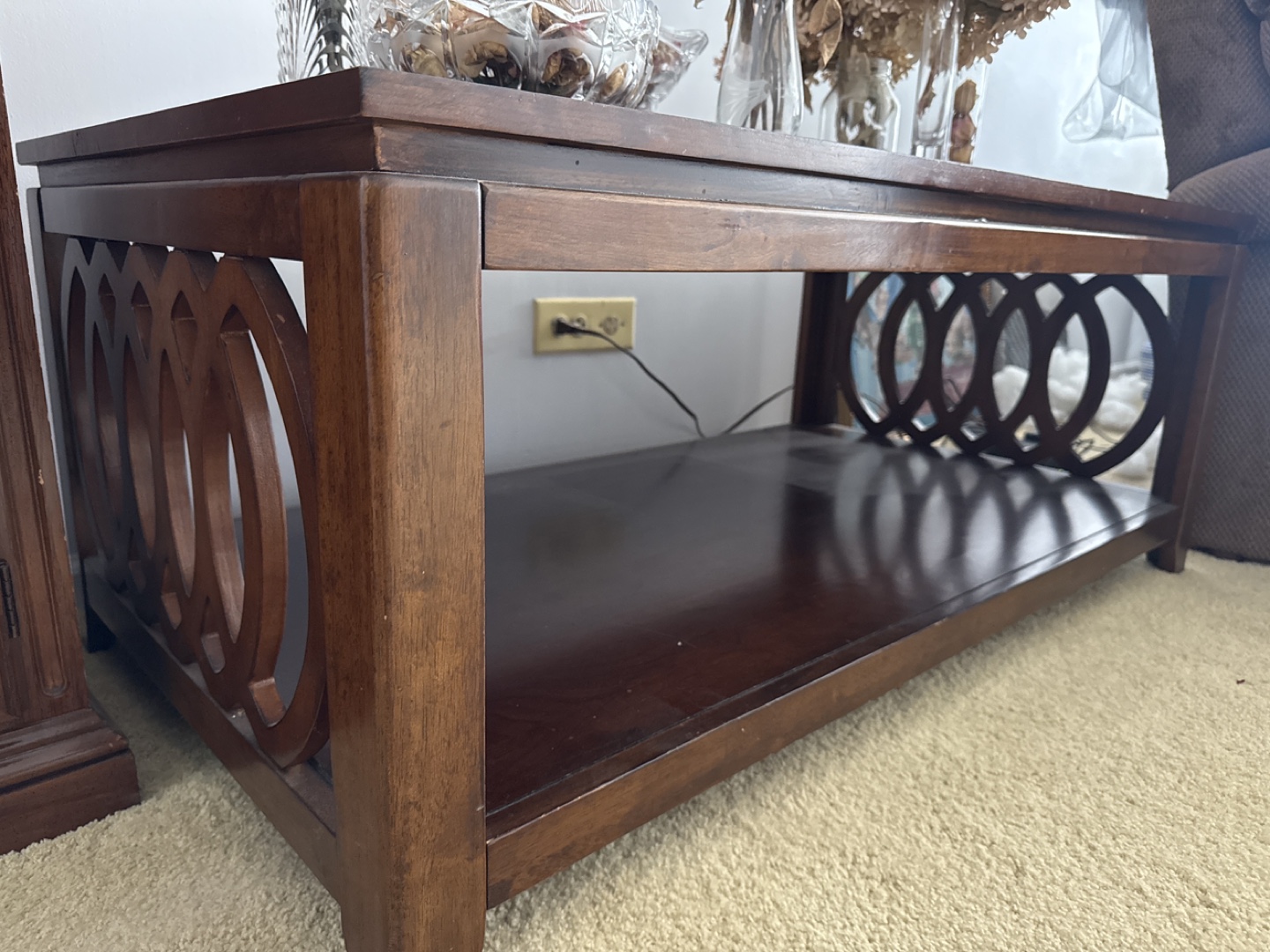 Wooden Coffee Table with Shelf - photo 3