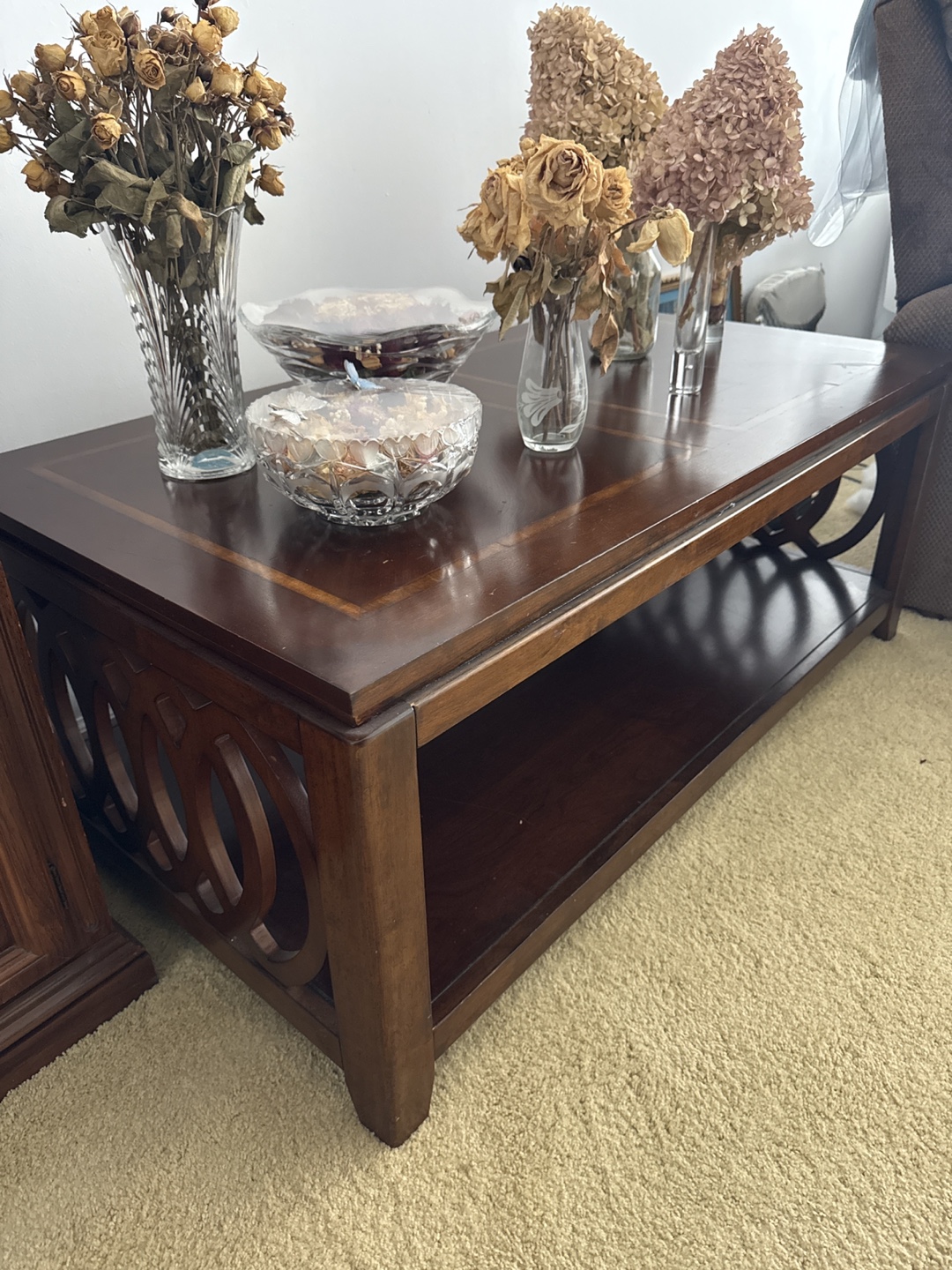 Wooden Coffee Table with Shelf - photo 2