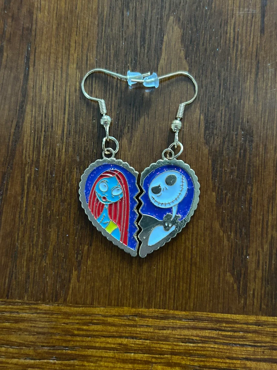Nightmare Before Christmas Heart Earrings thumbnail