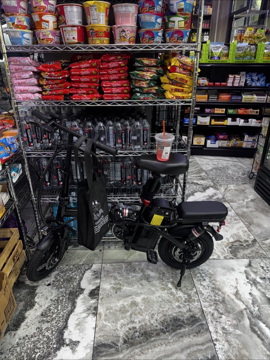 Black Electric Folding Bike - photo 3