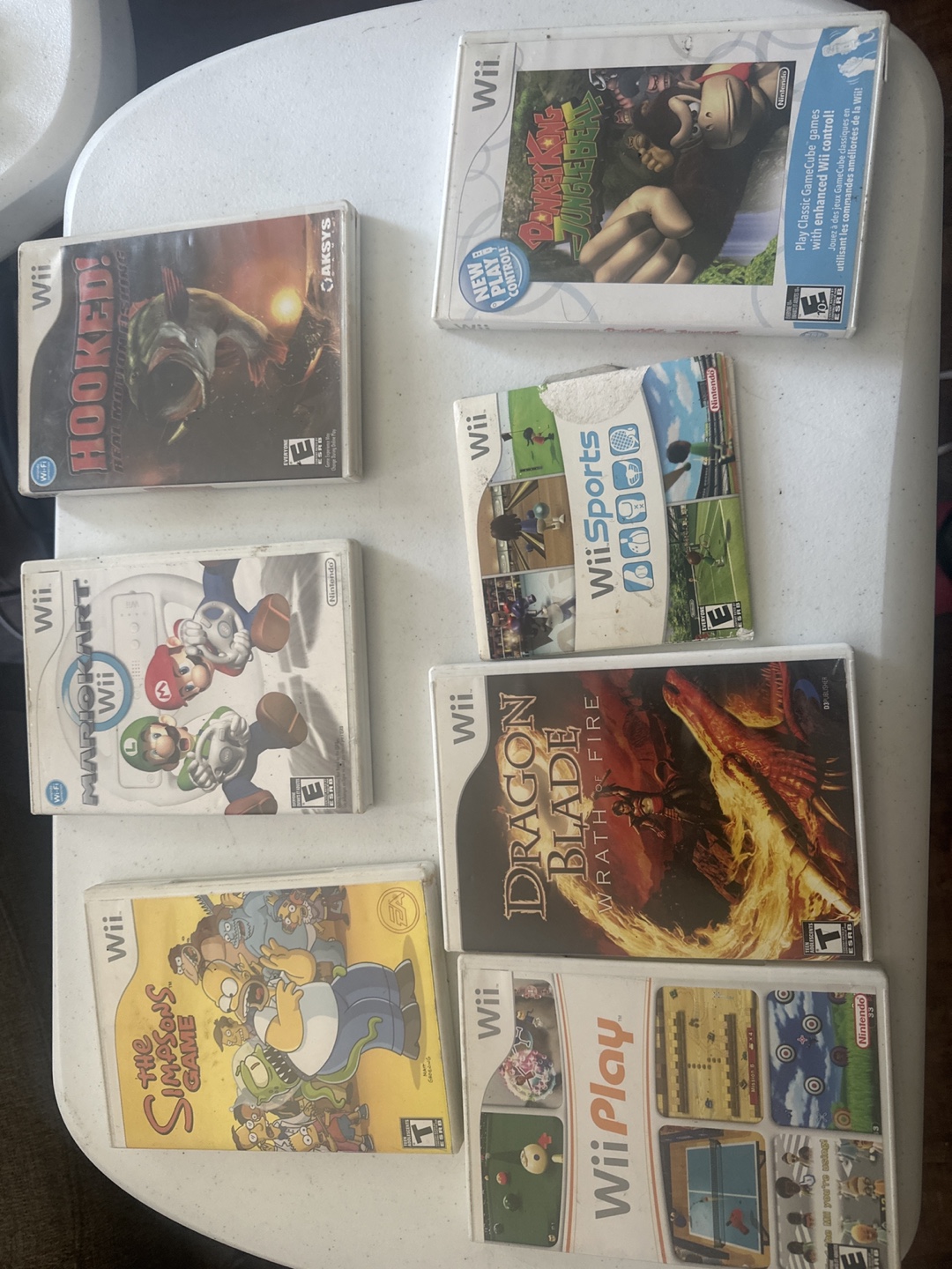 Wii Game Bundle - Mario Kart, Simpsons, & More!