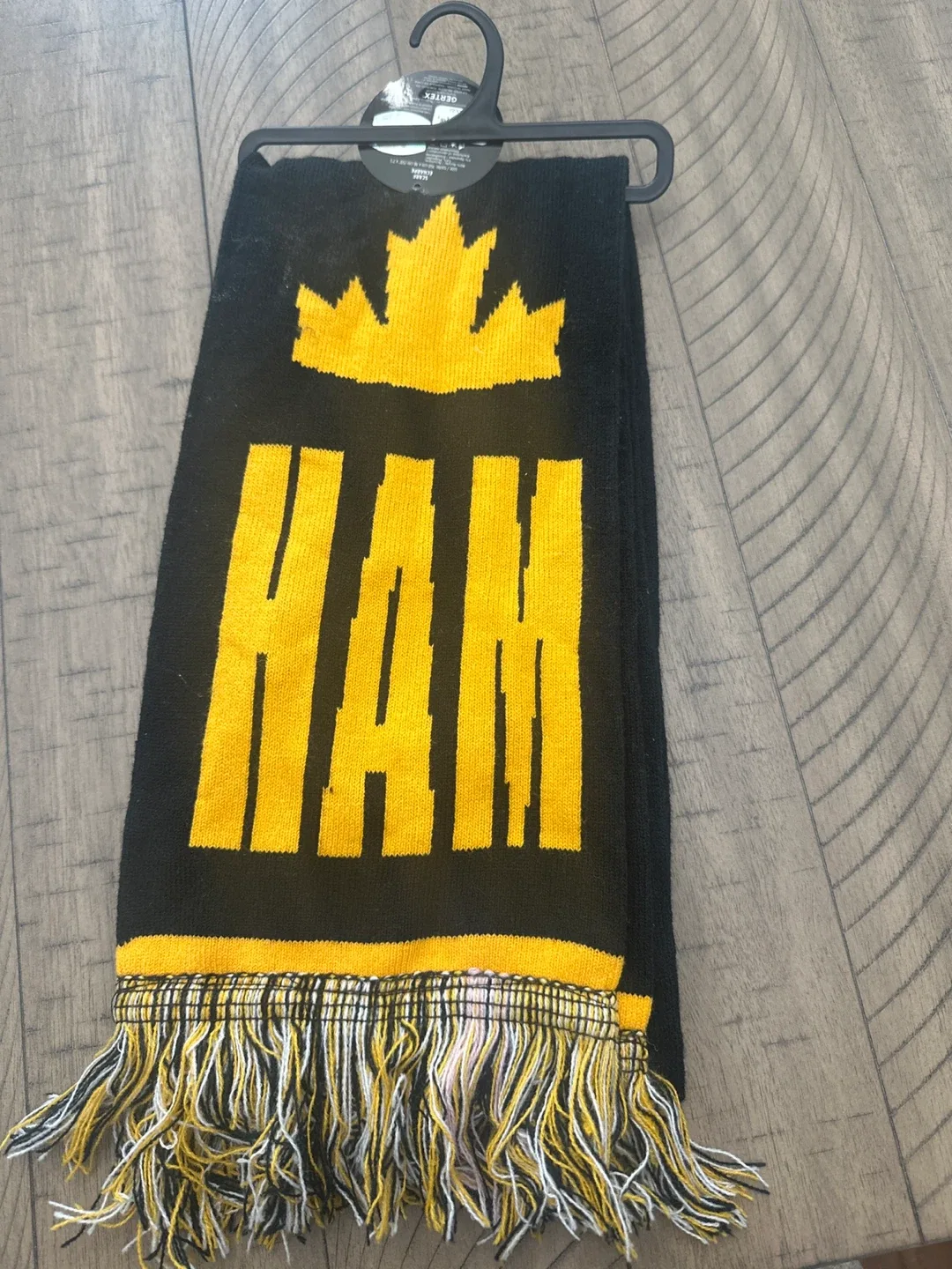 CFL Hamilton Tiger-Cats Scarf - Black & Gold thumbnail