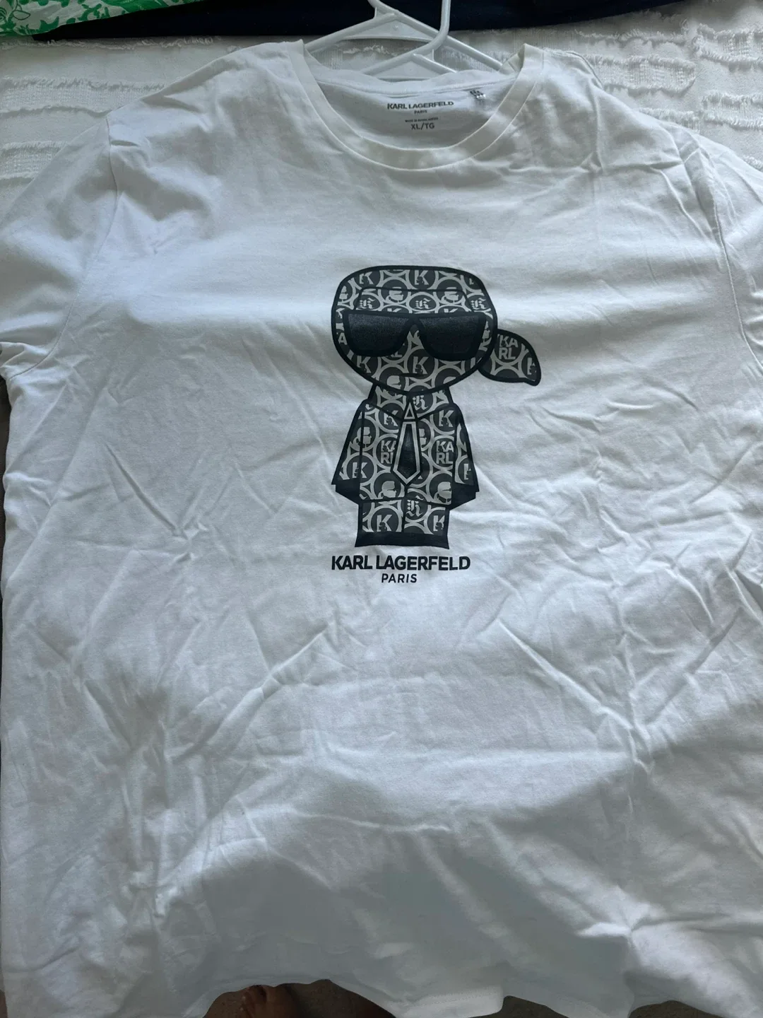 Karl Lagerfeld Paris White T-Shirt XL thumbnail