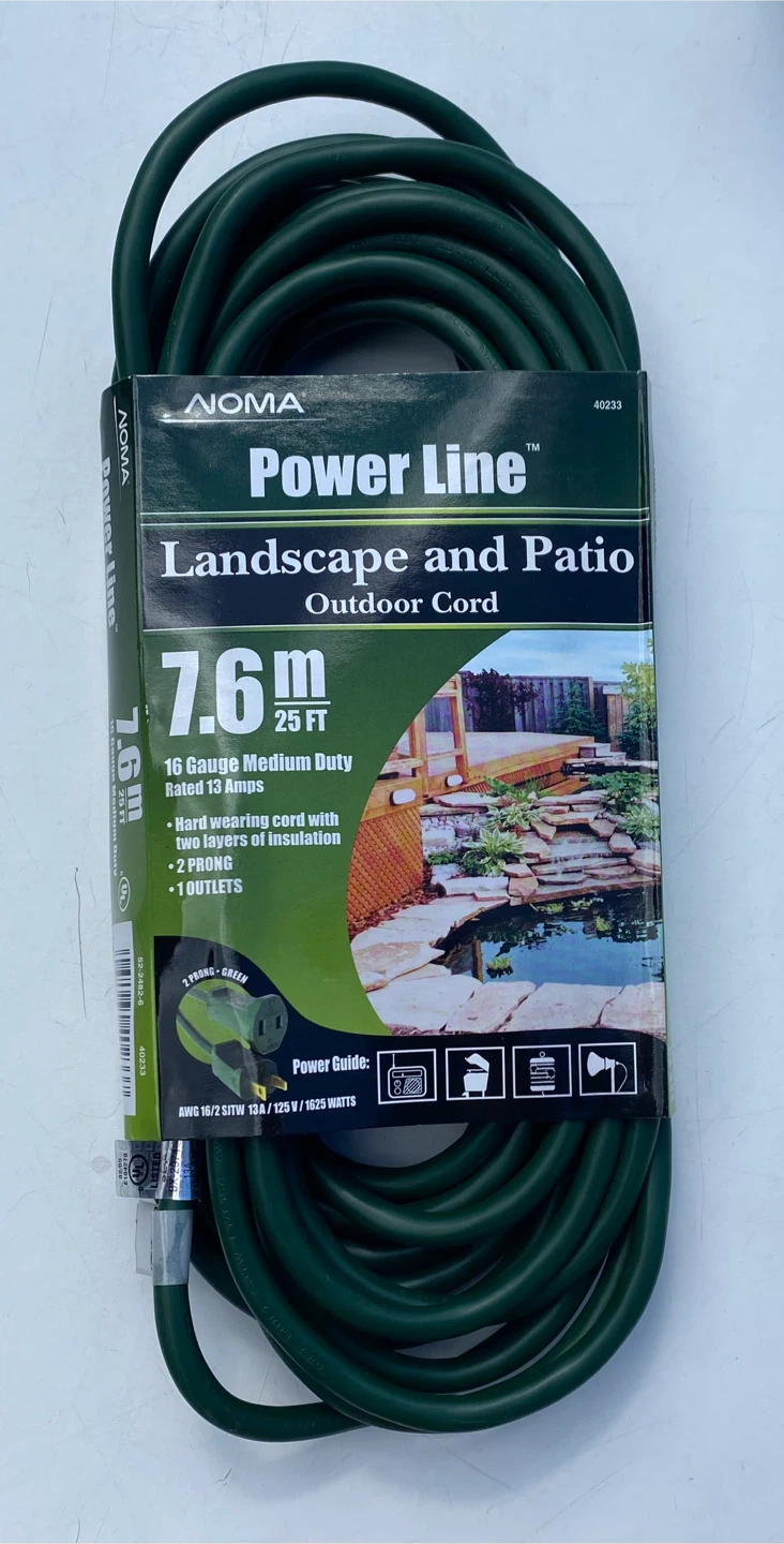 Power Cord (in white or green) 25 ft - photo 2