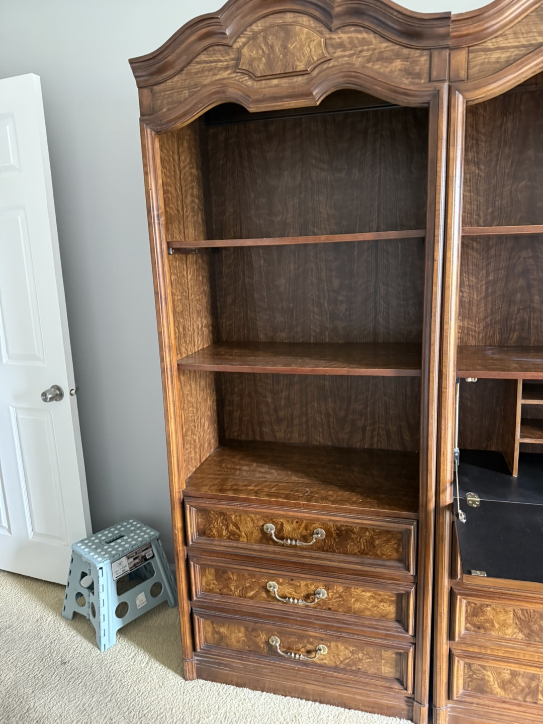 Wooden Bookcase with Drawers - photo 2