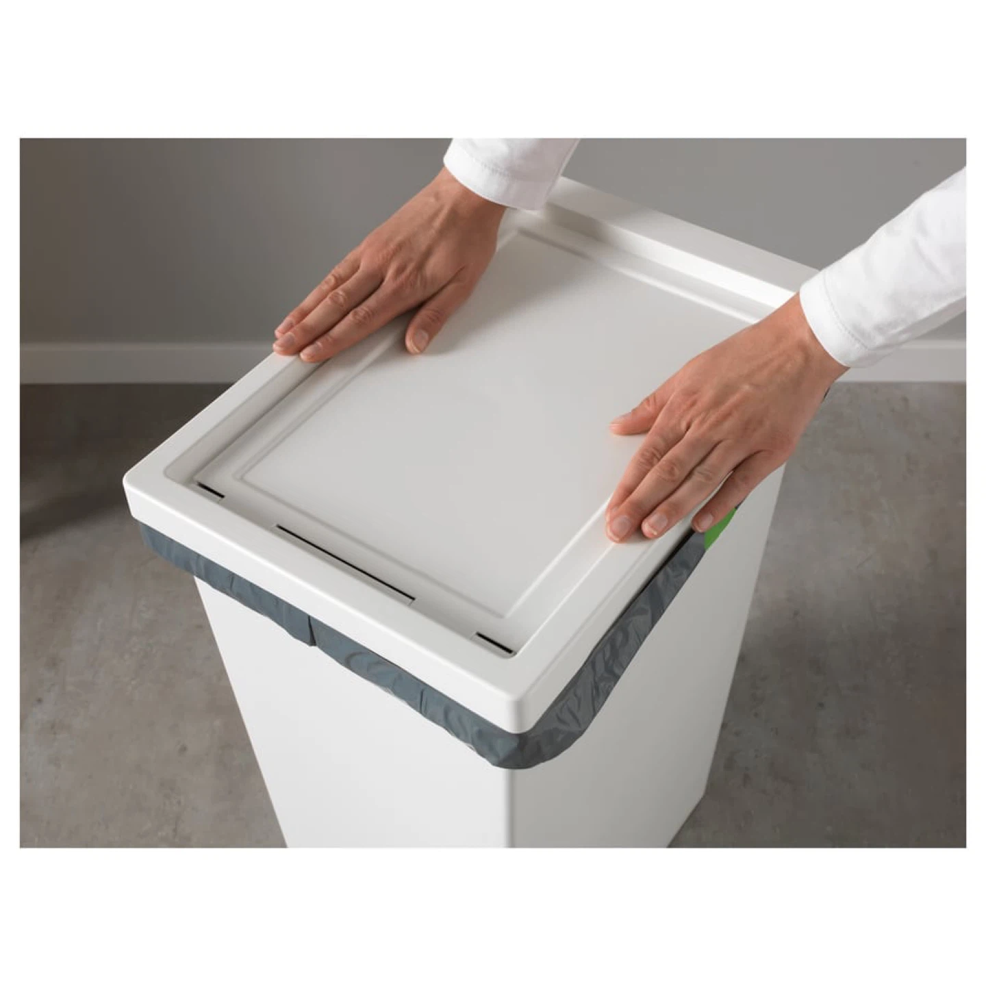 IKEA Bin with lid, white - 35 x 26 x 42 cm - photo 2