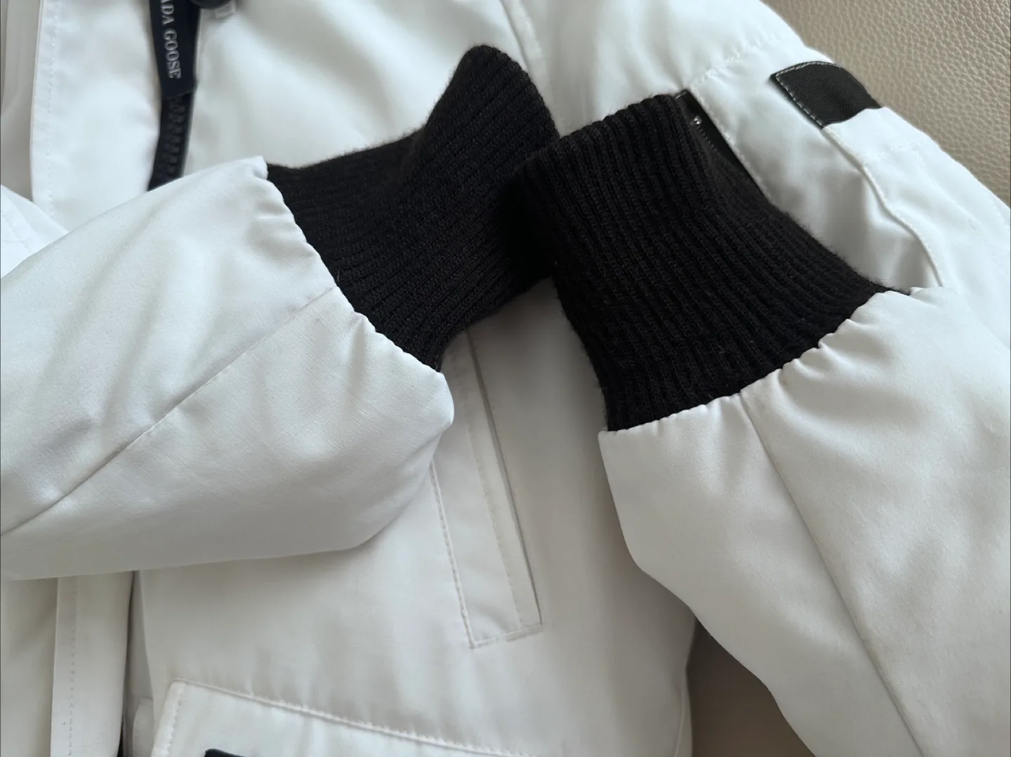 like new Canada Goose White Jacket XS woman image indicator(6)