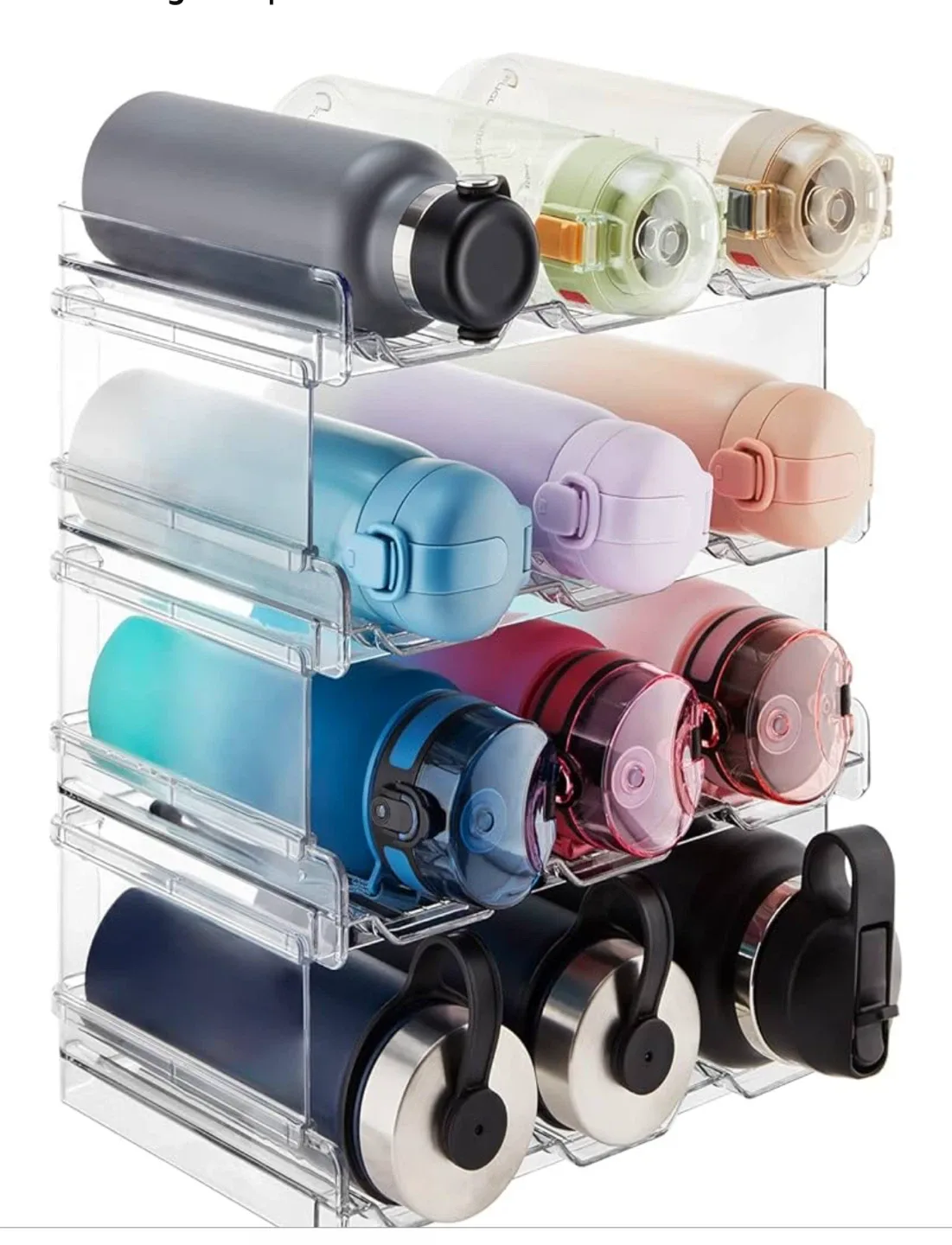 Water Bottle Organizer Rack - Clear